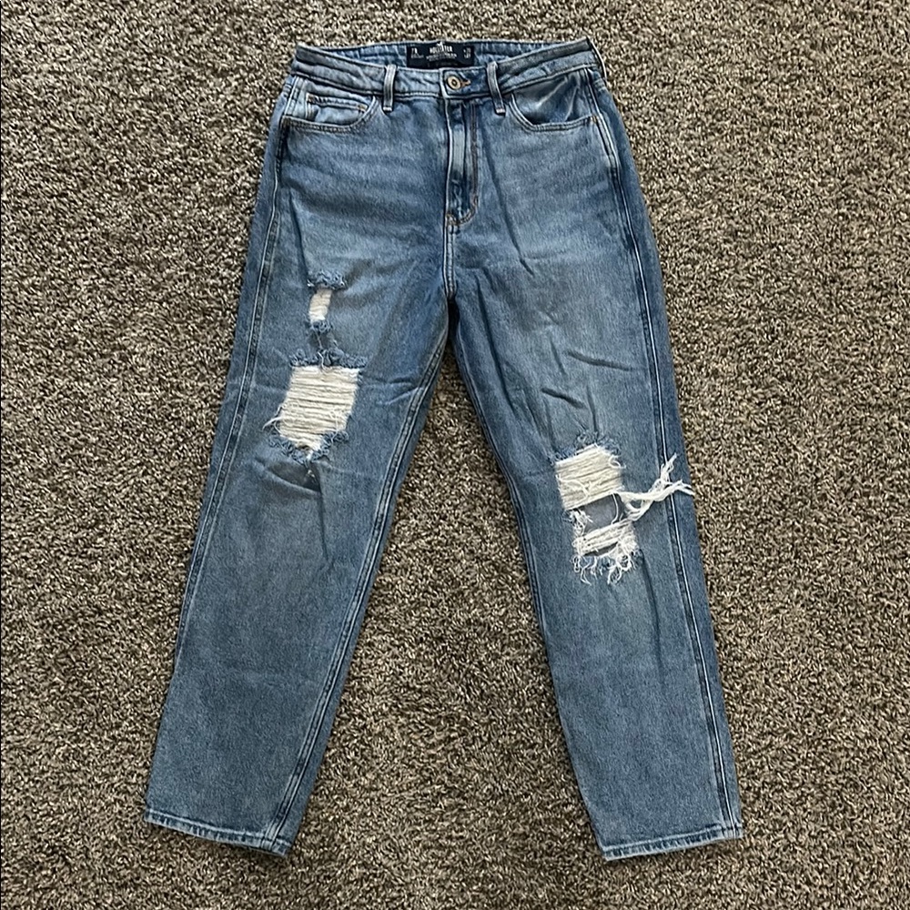 Distressed Blue Denim Jeans